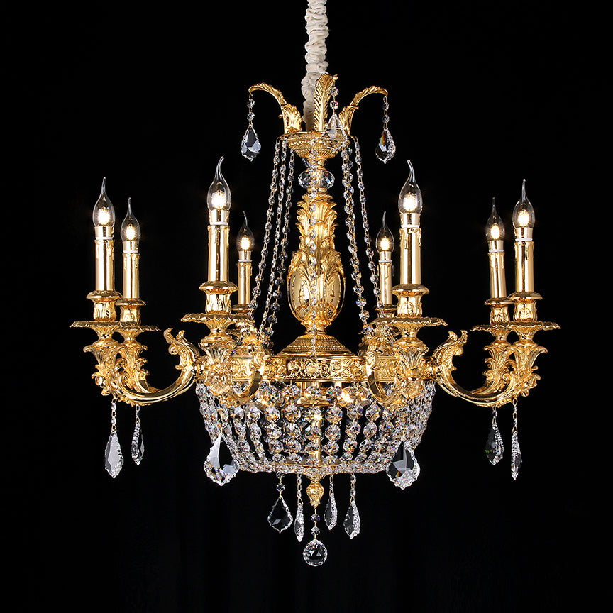 Brass kitchen chandelier