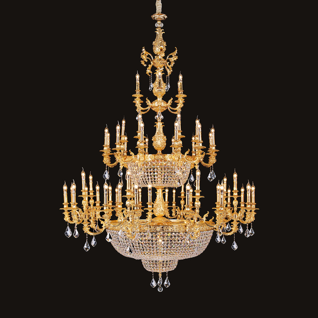 Large classic brass chandelier