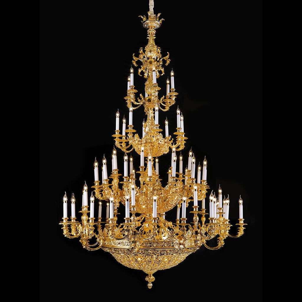 oversized brass chandelier