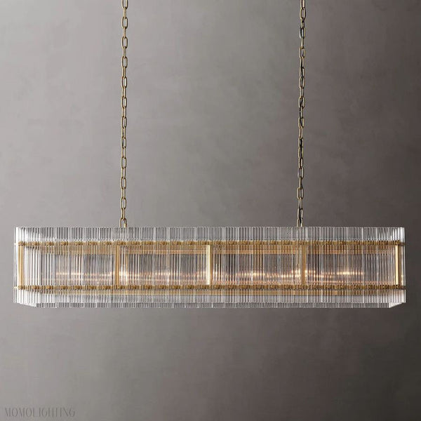 Sun Marcus Glass Rectangle Chandelier