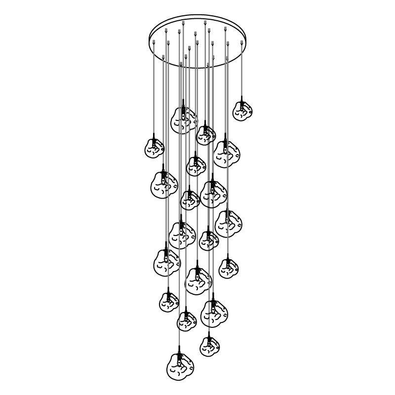 Multi Lava Round Chandelier - Yovalighting