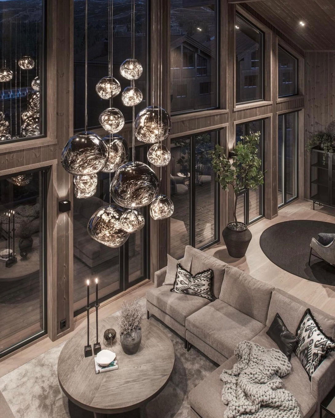 Multi Lava Round Chandelier - Yovalighting