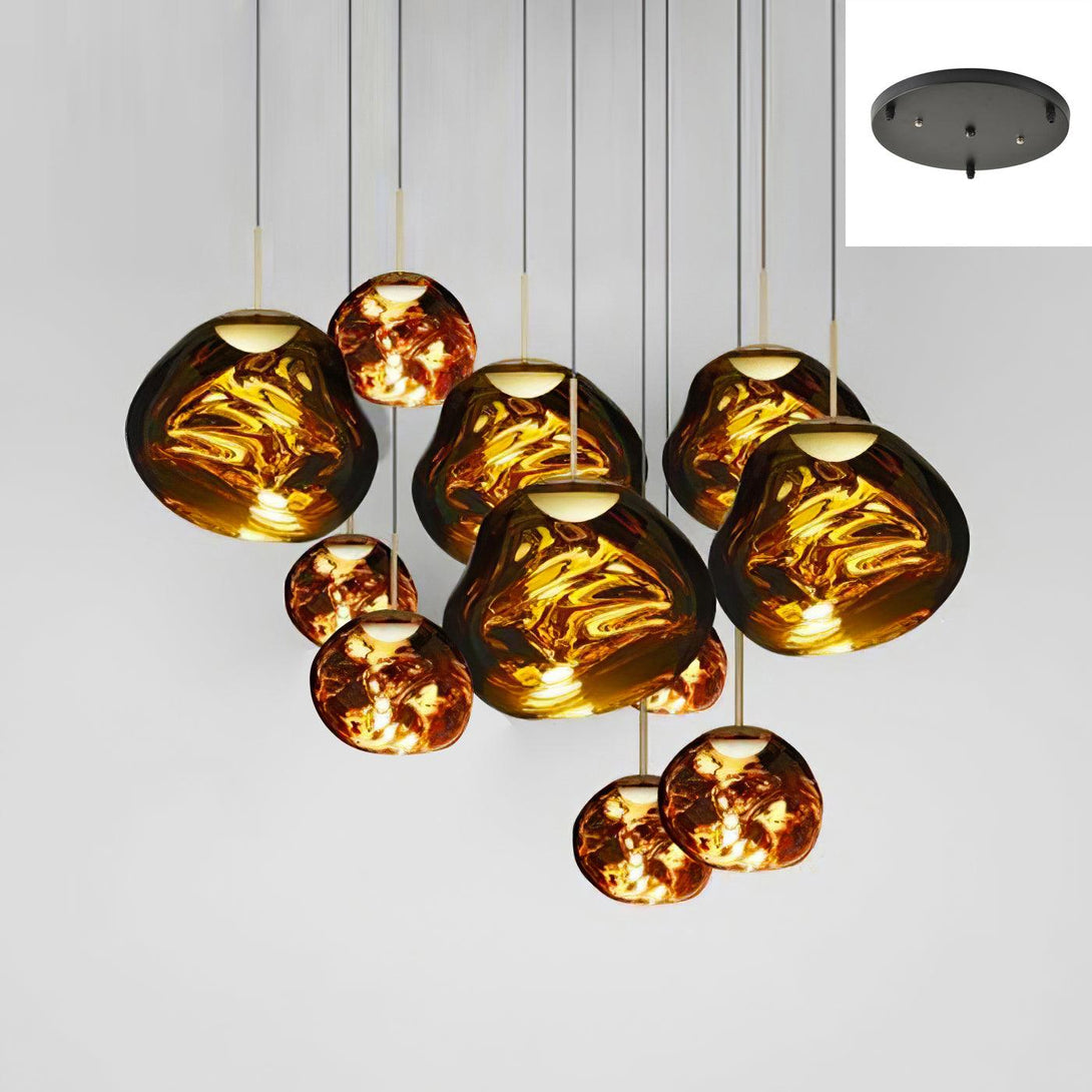 Multi Lava Round Chandelier - Yovalighting