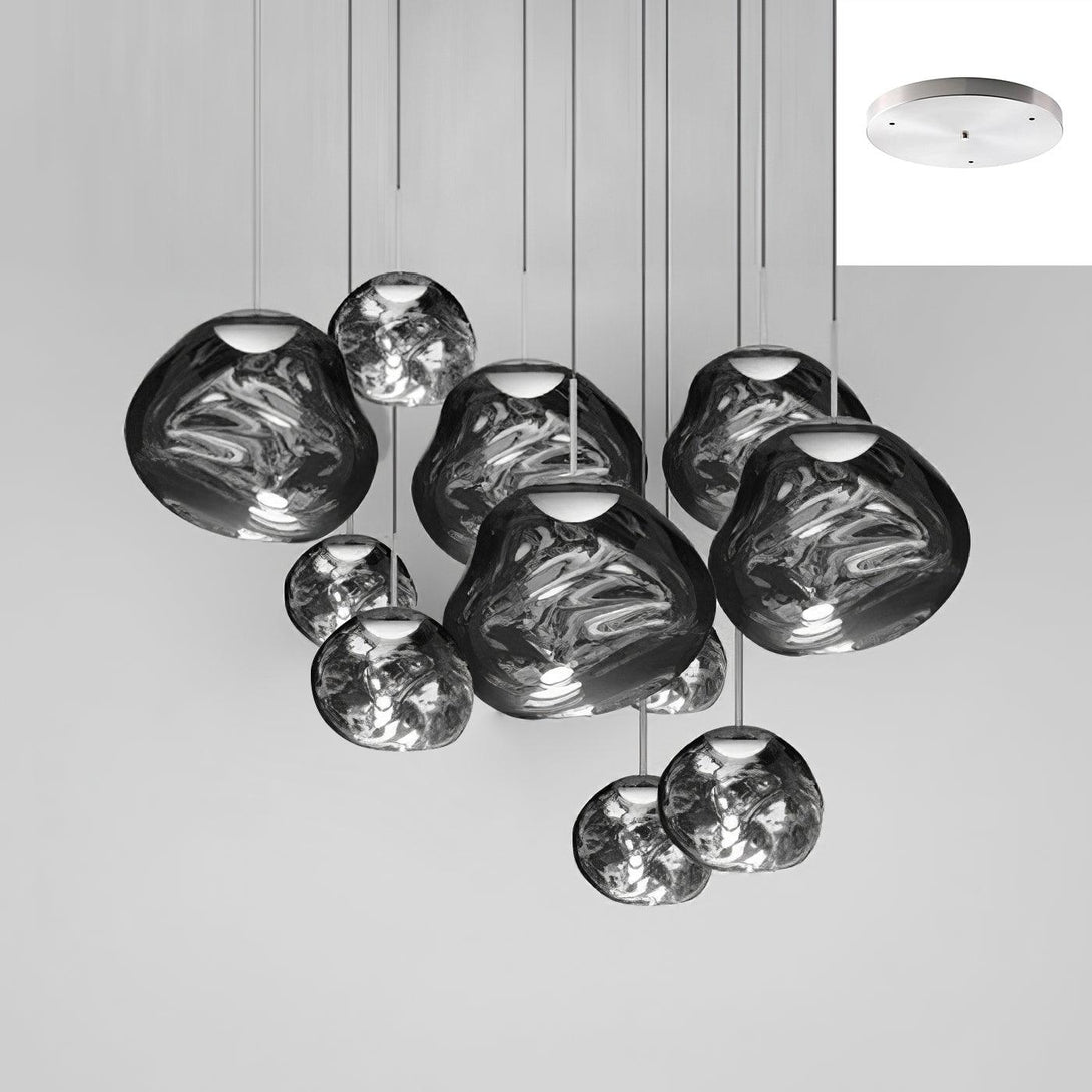 Multi Lava Round Chandelier - Yovalighting