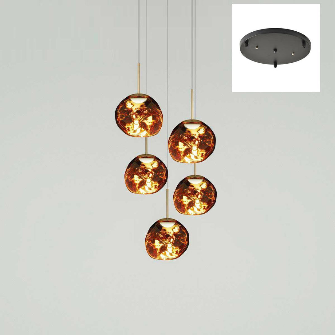 Multi Lava Round Chandelier - Yovalighting