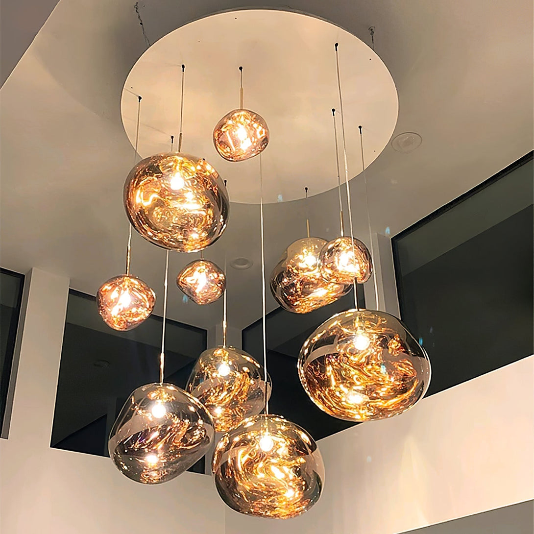 Multi Lava Round Chandelier - Yovalighting