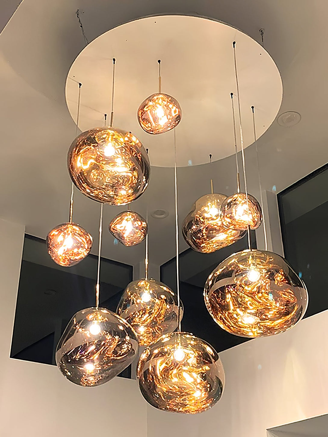Multi Lava Round Chandelier - Yovalighting