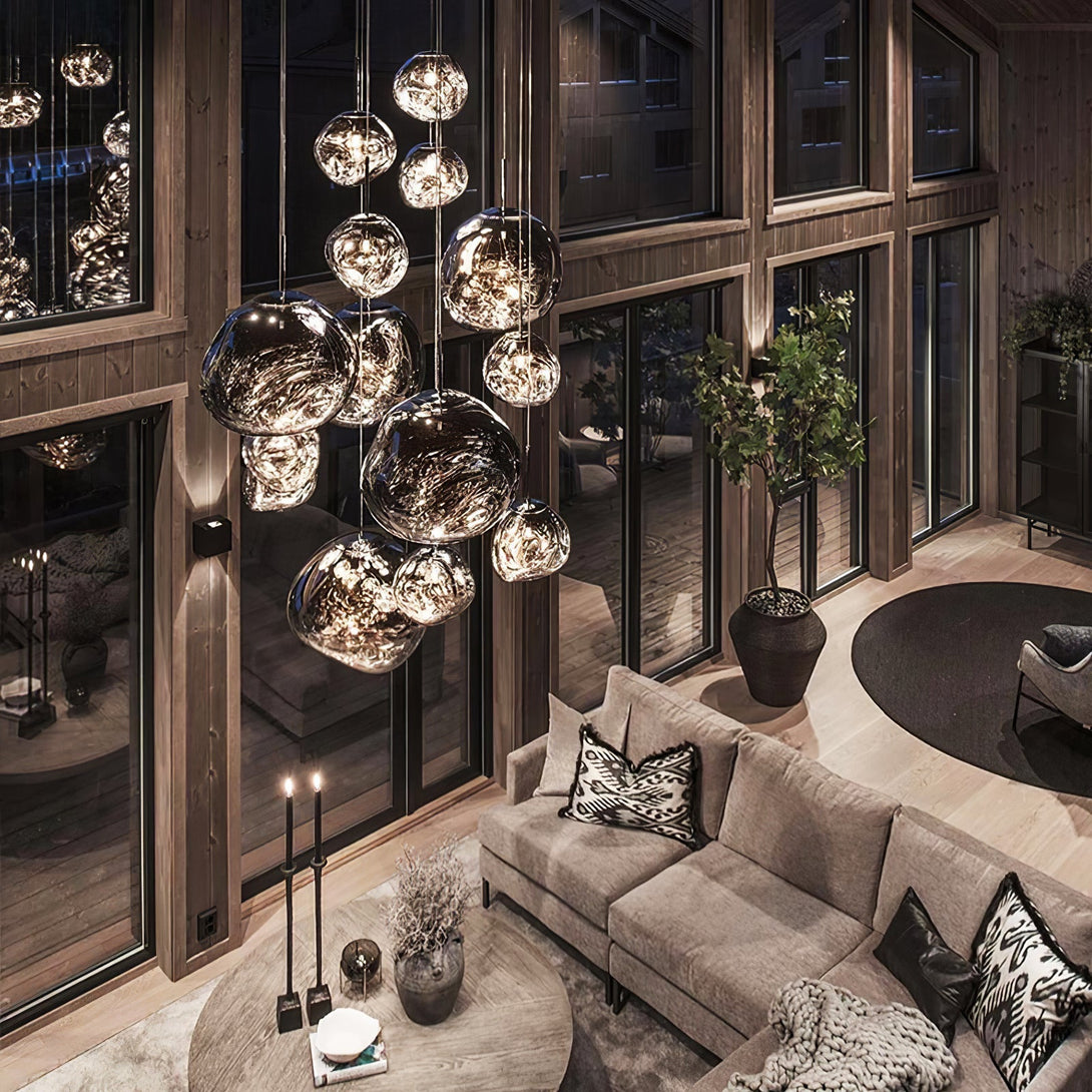 Multi Lava Round Chandelier - Yovalighting