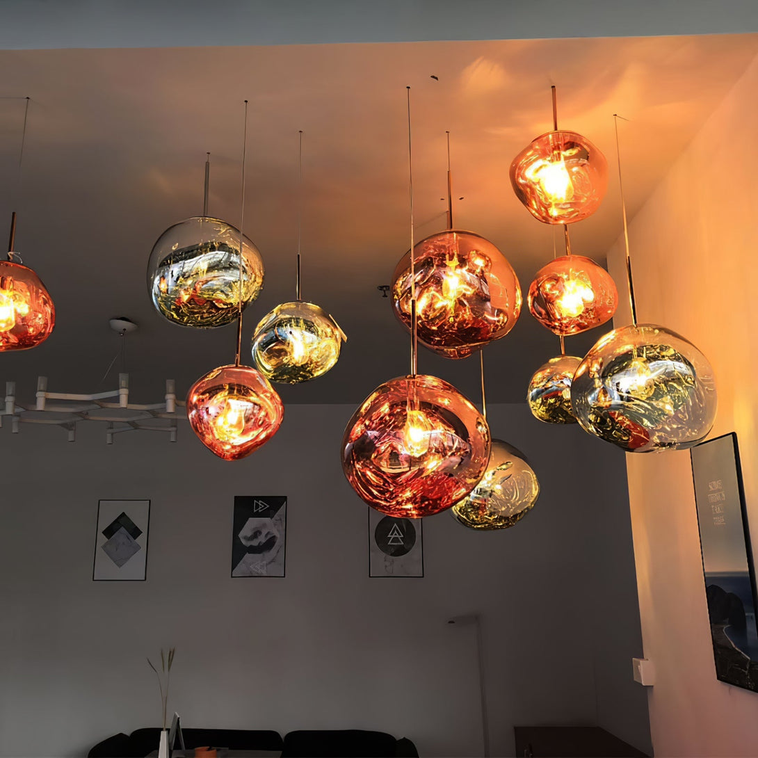 Multi Lava Round Chandelier - Yovalighting