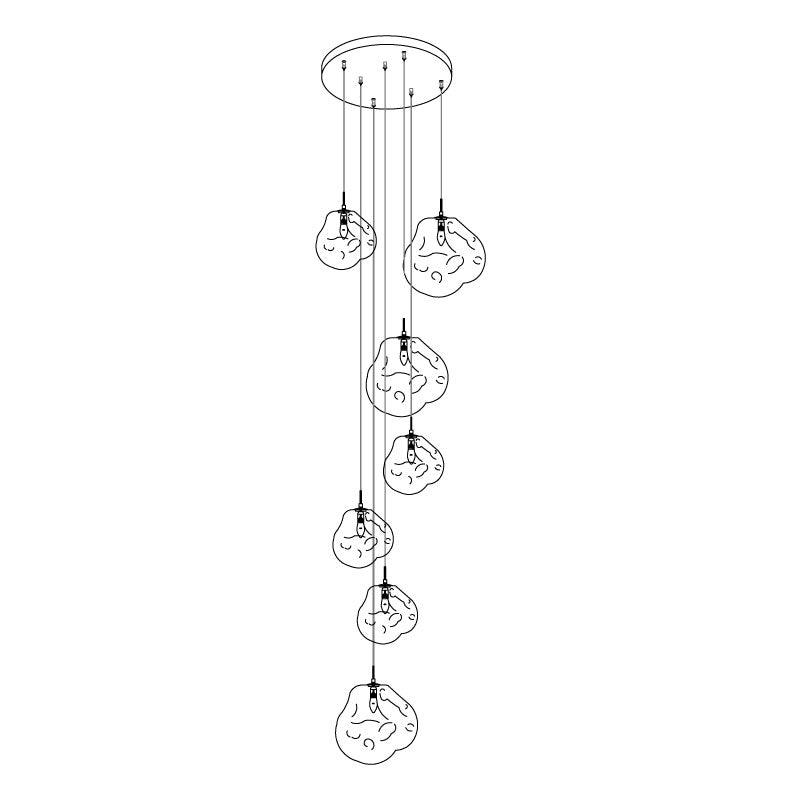 Multi Lava Round Chandelier - Yovalighting