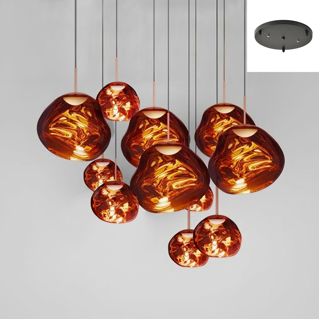 Multi Lava Round Chandelier - Yovalighting