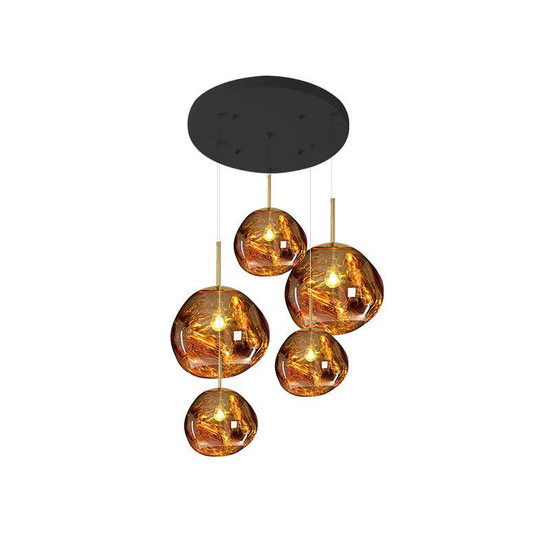 Multi Lava Round Chandelier - Yovalighting