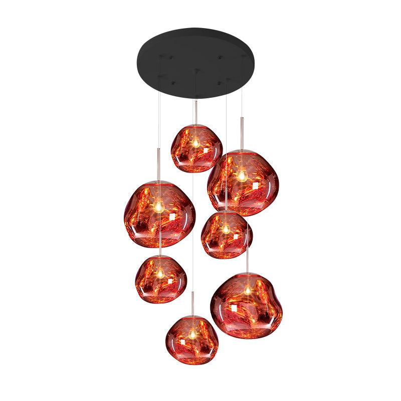 Multi Lava Round Chandelier - Yovalighting