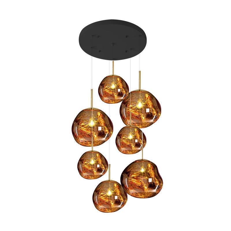 Multi Lava Round Chandelier - Yovalighting