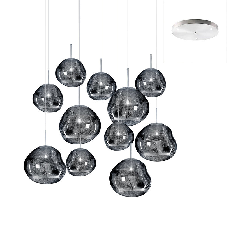 Multi Lava Round Chandelier - Yovalighting