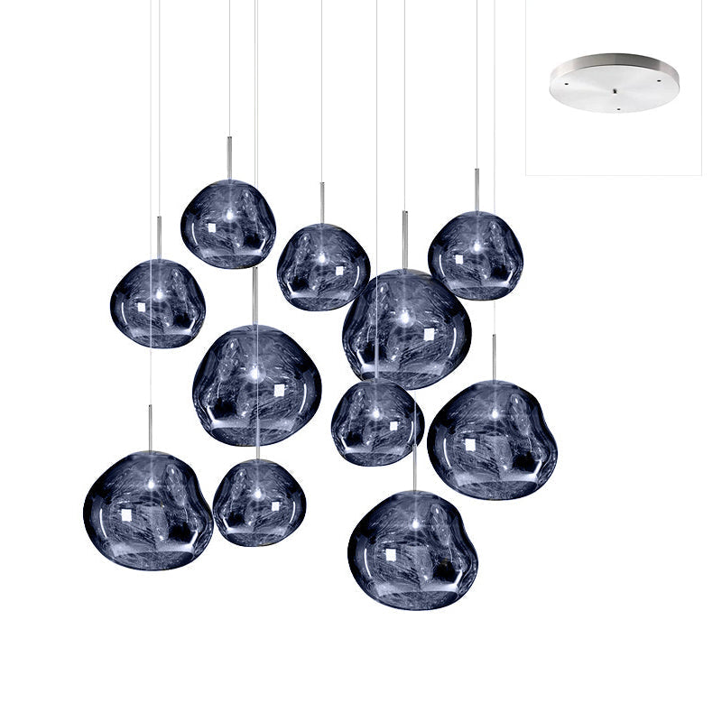 Multi Lava Round Chandelier - Yovalighting