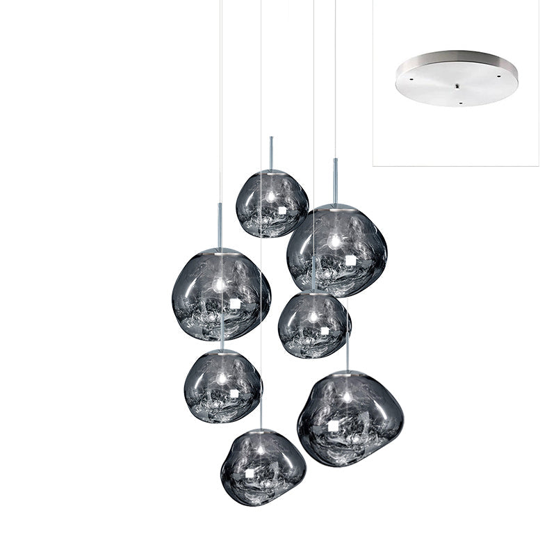 Multi Lava Round Chandelier - Yovalighting