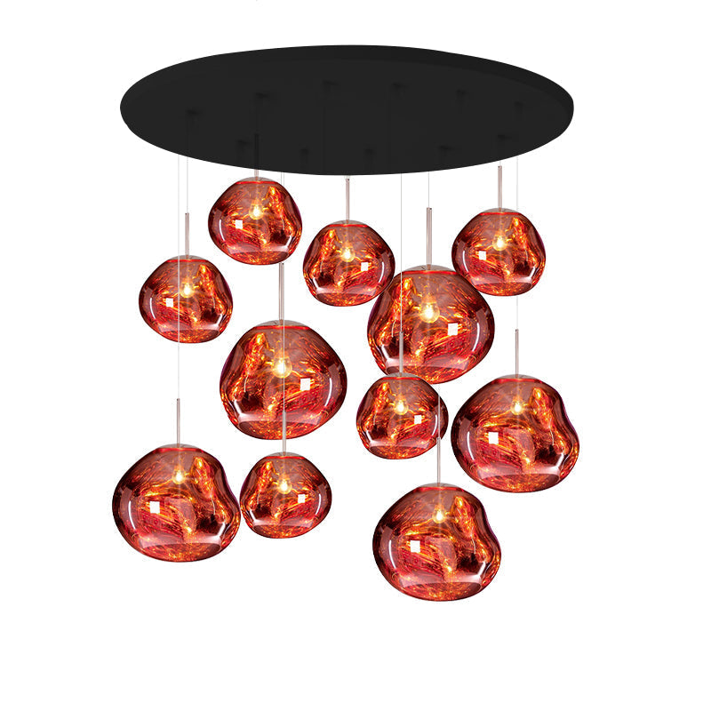 Multi Lava Round Chandelier - Yovalighting