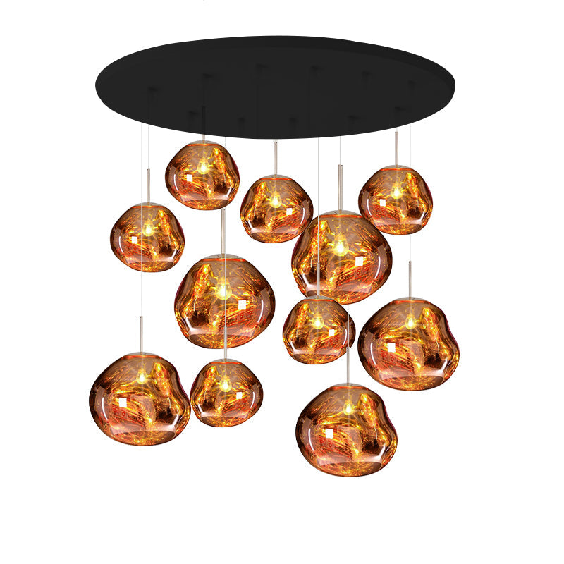 Multi Lava Round Chandelier - Yovalighting