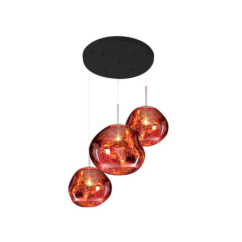 Multi Lava Round Chandelier - Yovalighting
