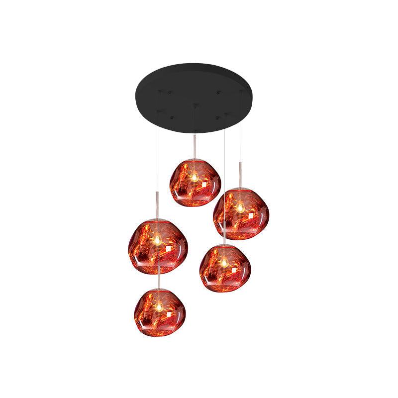Multi Lava Round Chandelier - Yovalighting