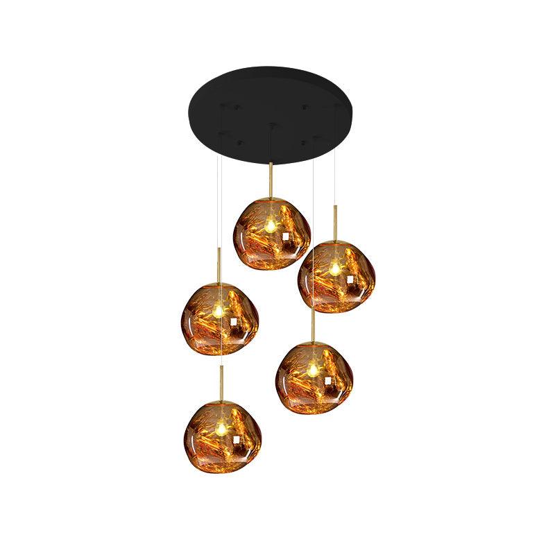 Multi Lava Round Chandelier - Yovalighting