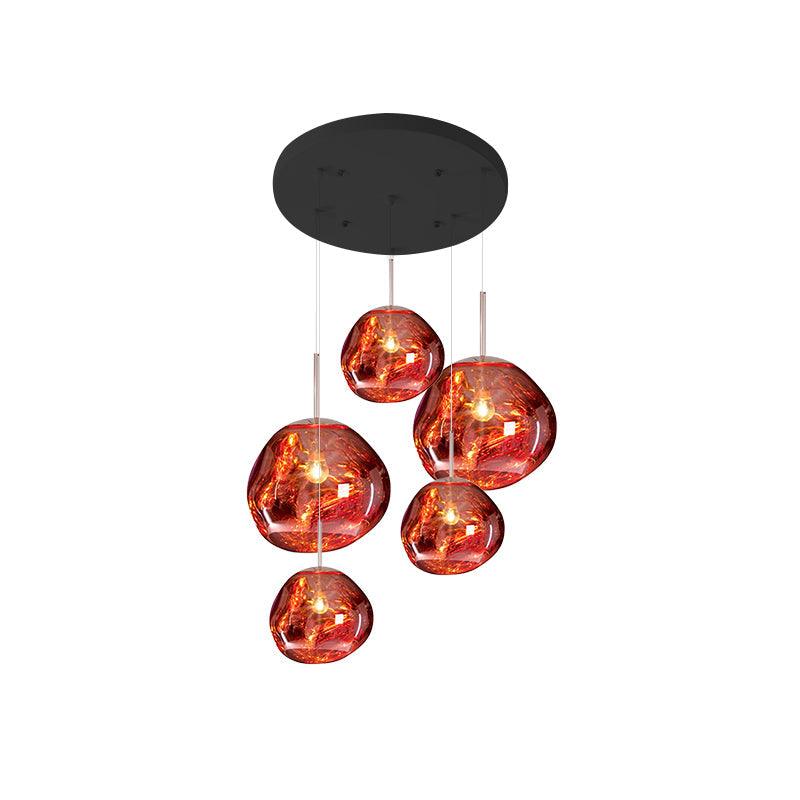 Multi Lava Round Chandelier - Yovalighting