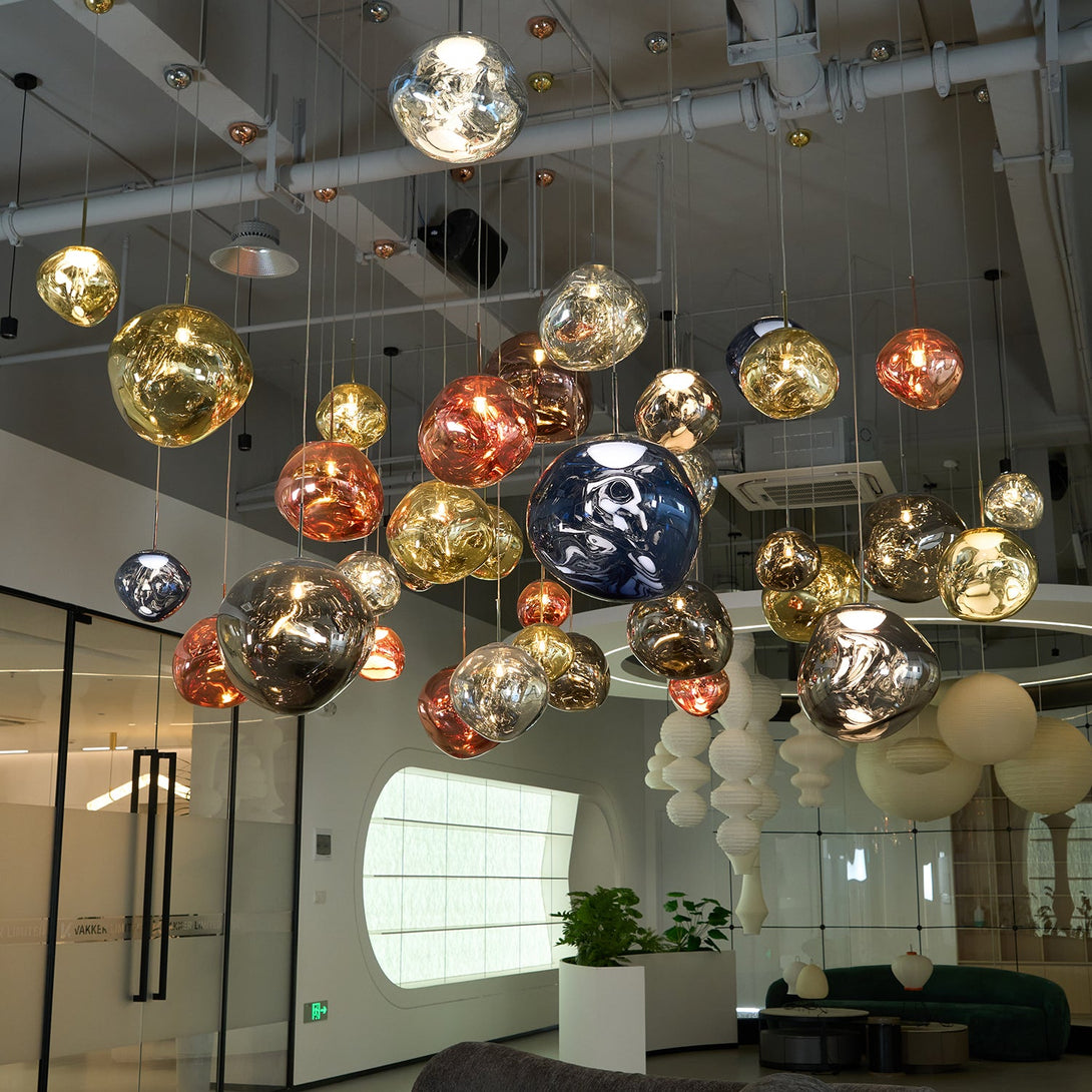 Multi Lava Round Chandelier - Yovalighting