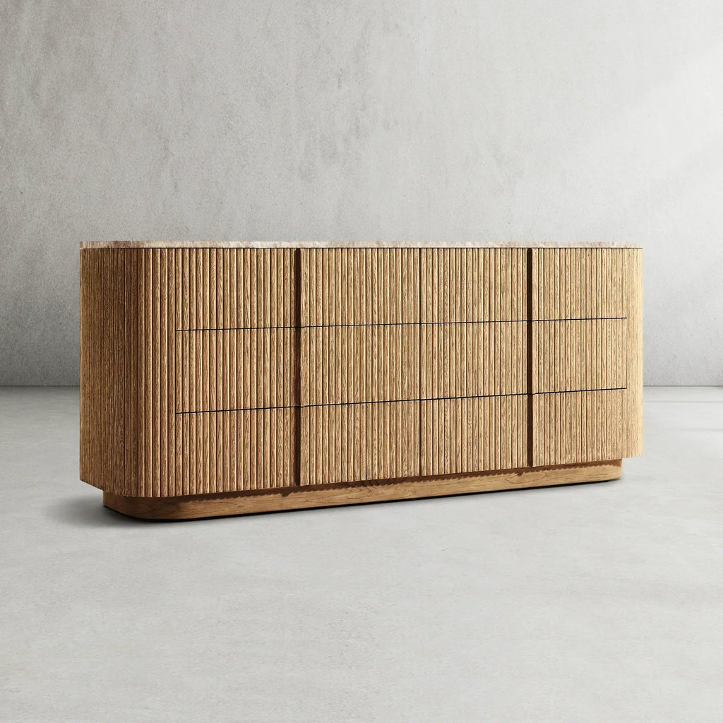 Mulhollan Modern Stone 6-Drawer Dresser