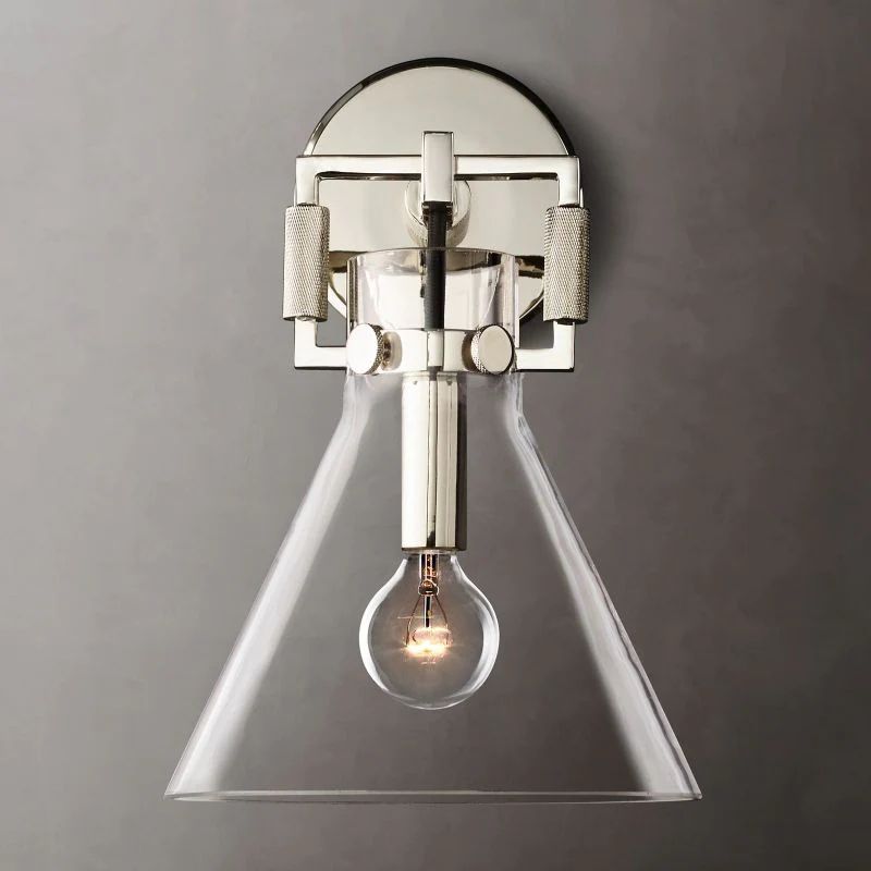 Mechanic Glass Funnel Sconce - Yovalighting