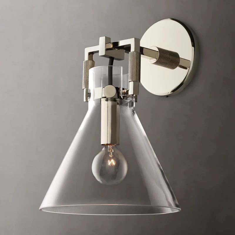 Mechanic Glass Funnel Sconce - Yovalighting