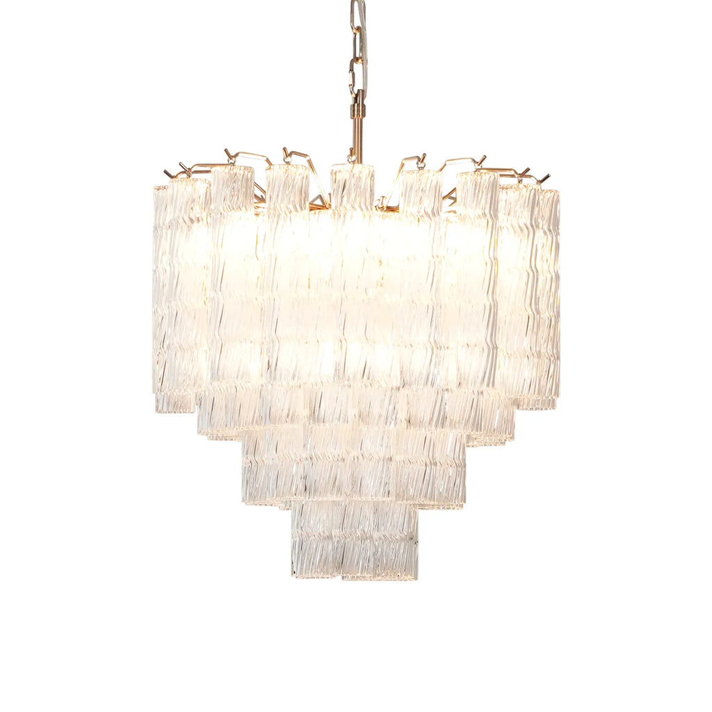 Murano Wave Glass Tube Chandelier