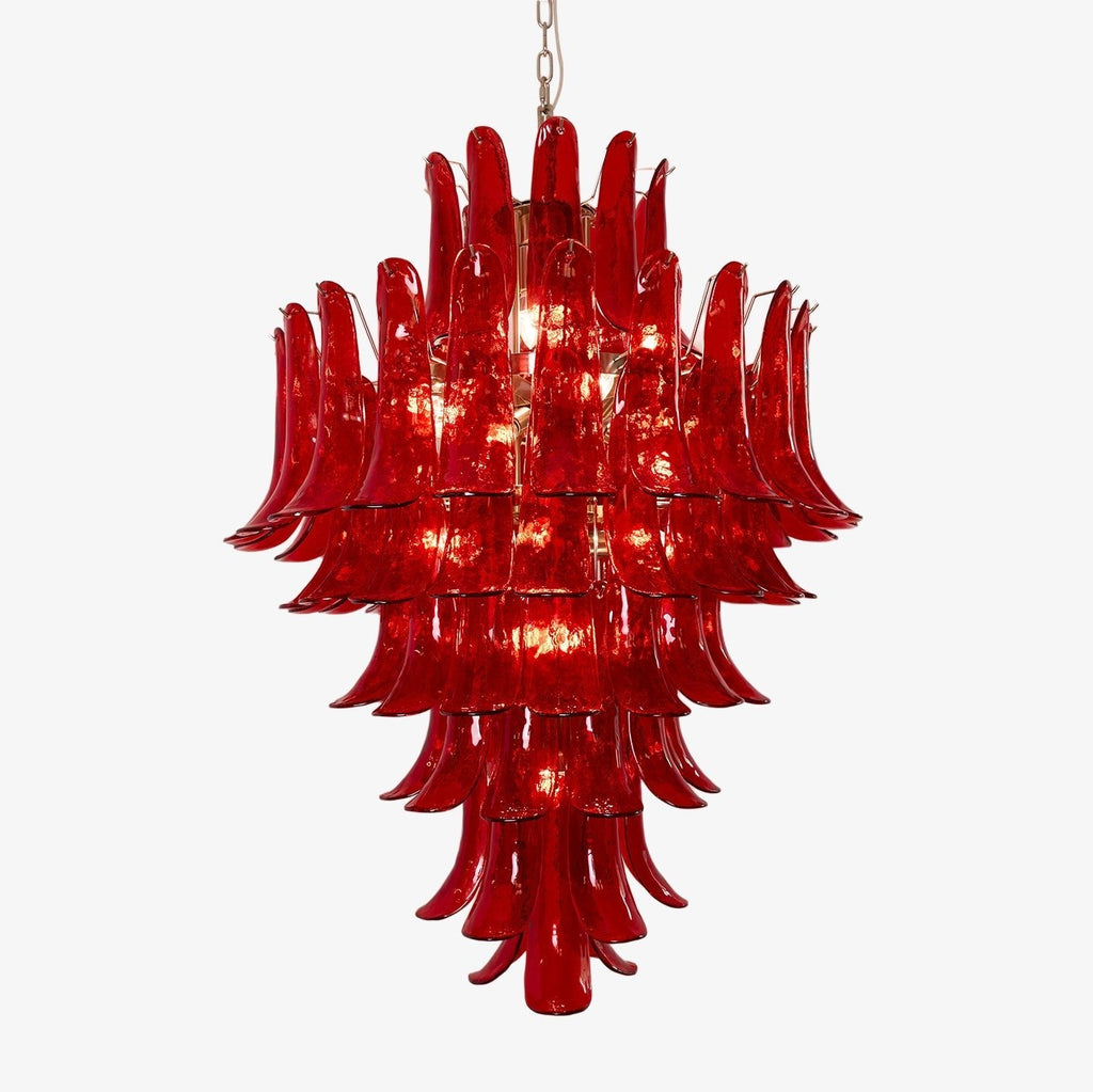 Luxury Murano Crimson Cascade Chandelier