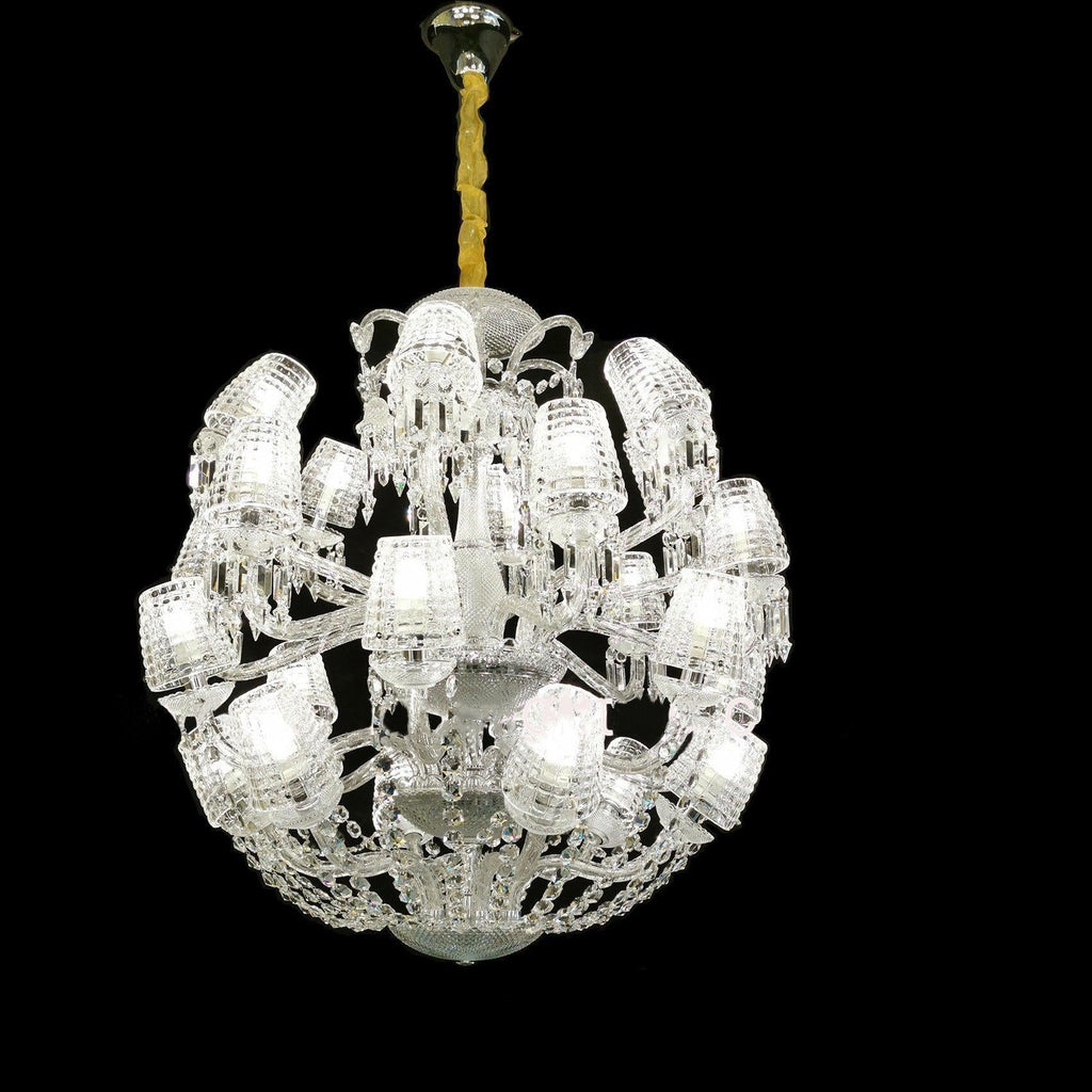 Auralite Ovid Sphere Classic K9 Crystal Luxury Chandelier 18 Lights