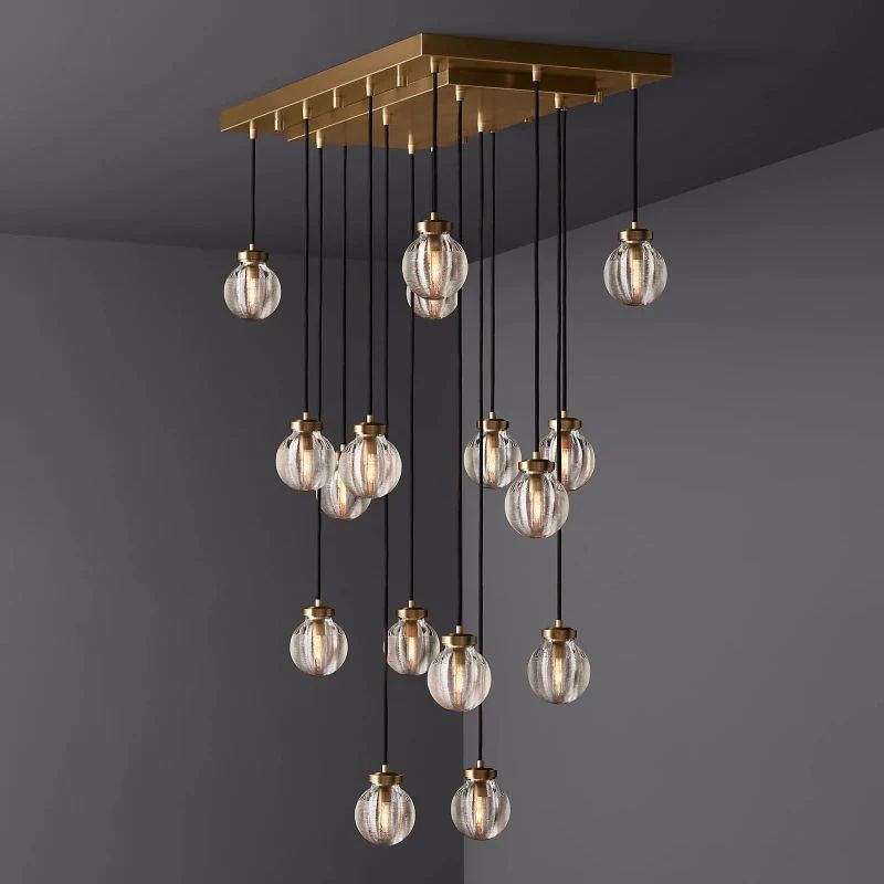 Pearl Rectangle Chandelier 36