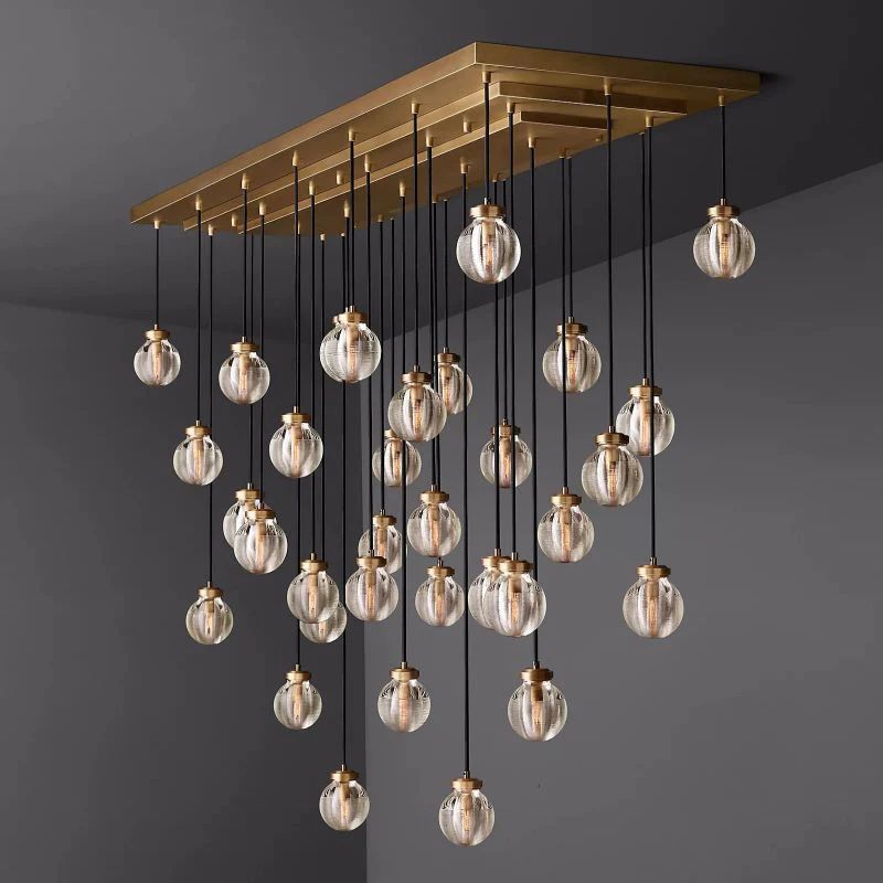 Pearl Rectangle Chandelier 72