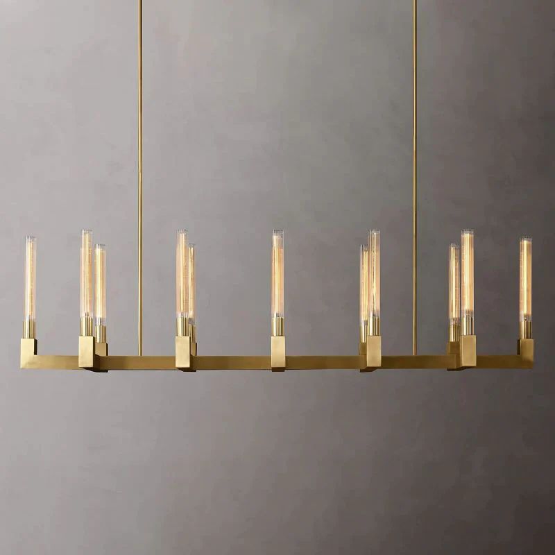 Cannel Glass Linear Chandelier 67