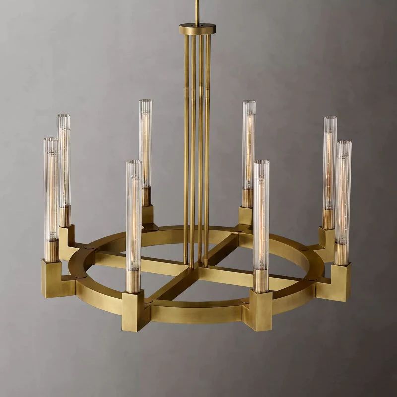 Cannel Glass Round Chandelier 36