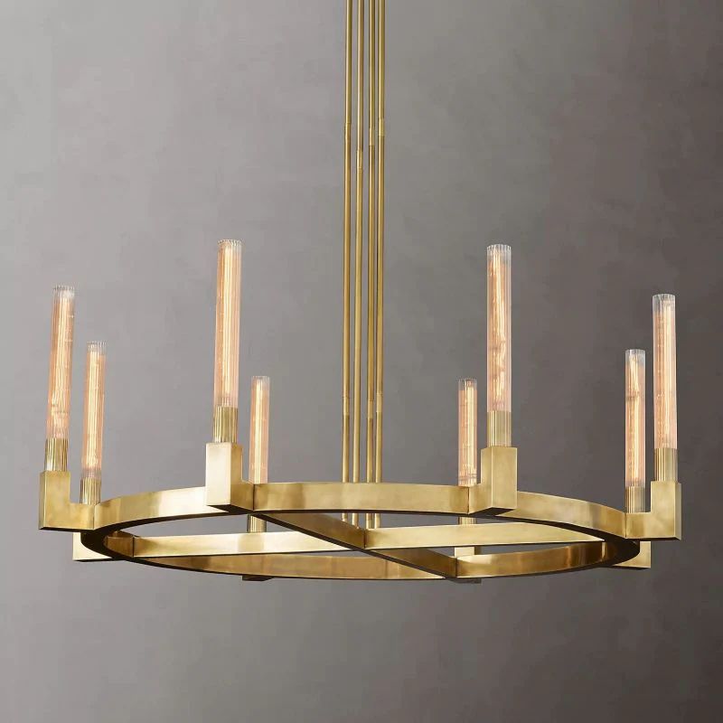 Cannel Glass Round Chandelier 48