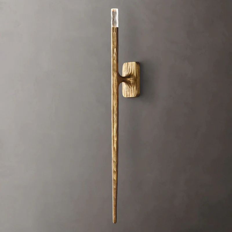 Thaddeus Forged Brass Grand Wall Sconce