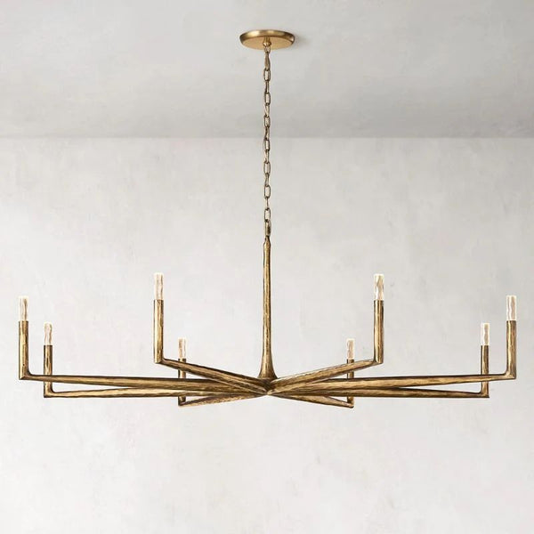 Thadeus Forged Brass Round Chandelier 72”