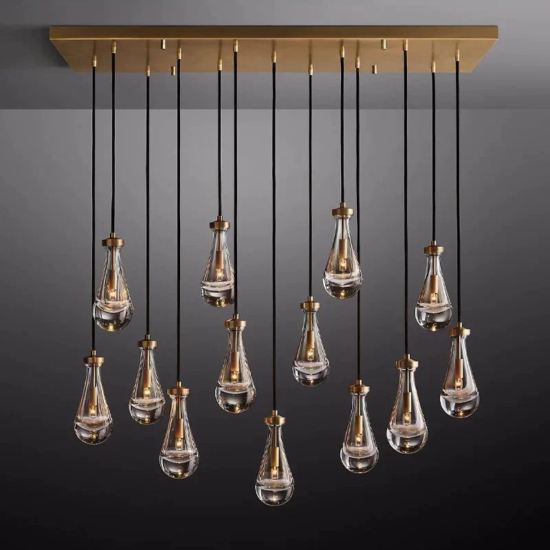 Raindrop Rectangular Chandelier 54