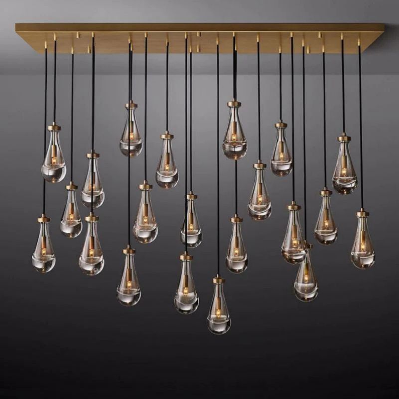 Raindrop Rectangular Chandelier 72