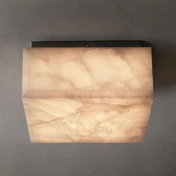 Rivage Alabaster Square Flushmount 6"10"14"
