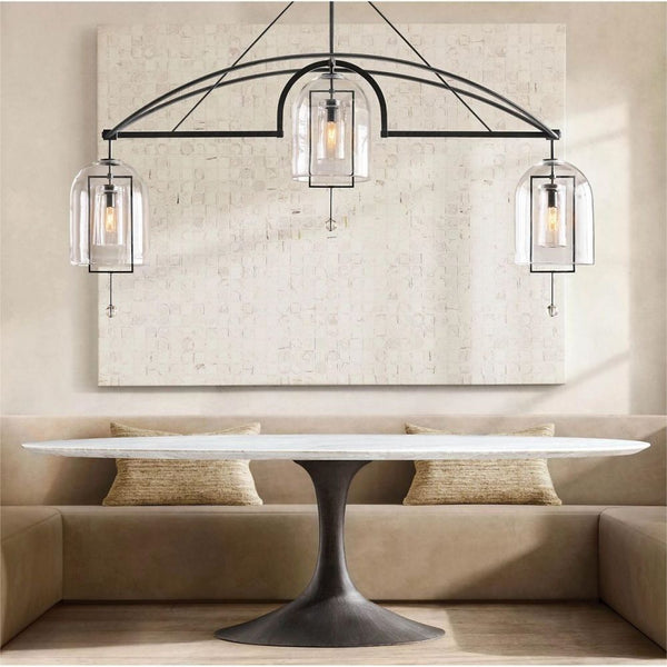 Fulcrumn Linear Glass Chandelier 85''