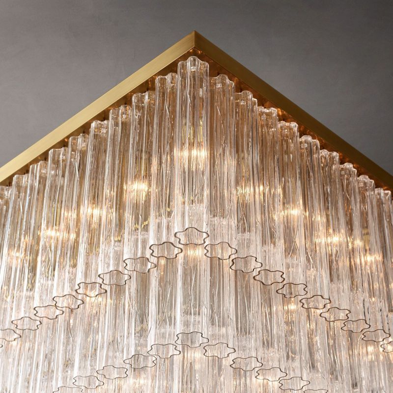 Ciel Glass Square Chandelier 45” - Yovalighting