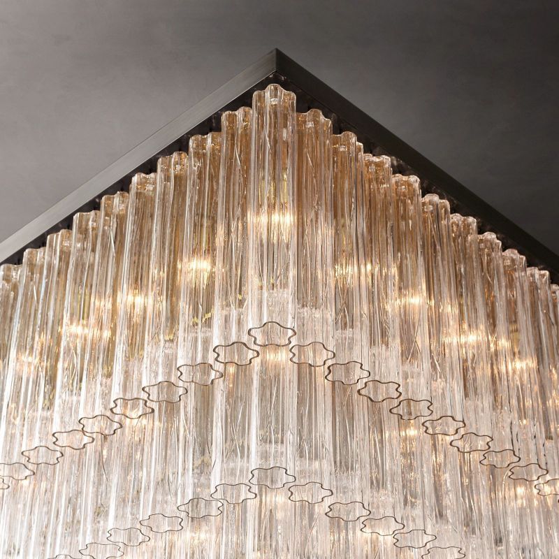 Ciel Glass Square Chandelier 45” - Yovalighting