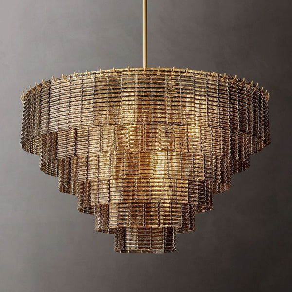 Siren Round Glass Smoke Chandelier 41''