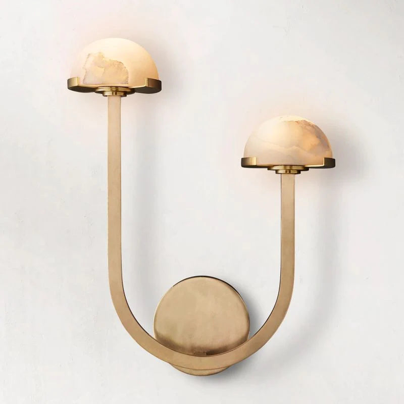 Alabaster Double Wall Light