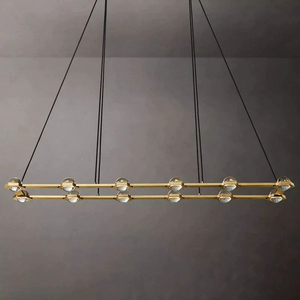 Eclatant Crystal Rectangular Chandelier 72"